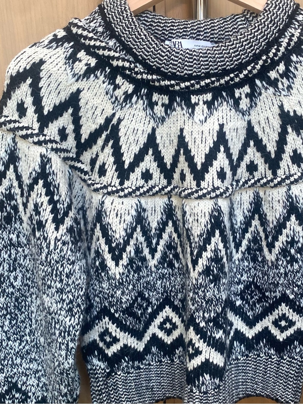 Zara Nordic Style Sweater Sz Medium